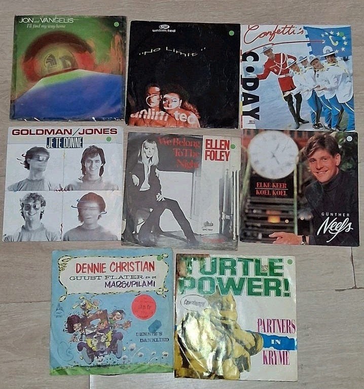8 45t-singels op vinyl, uit te kiezen, Enlèvement ou Envoi, Utilisé, Autres genres