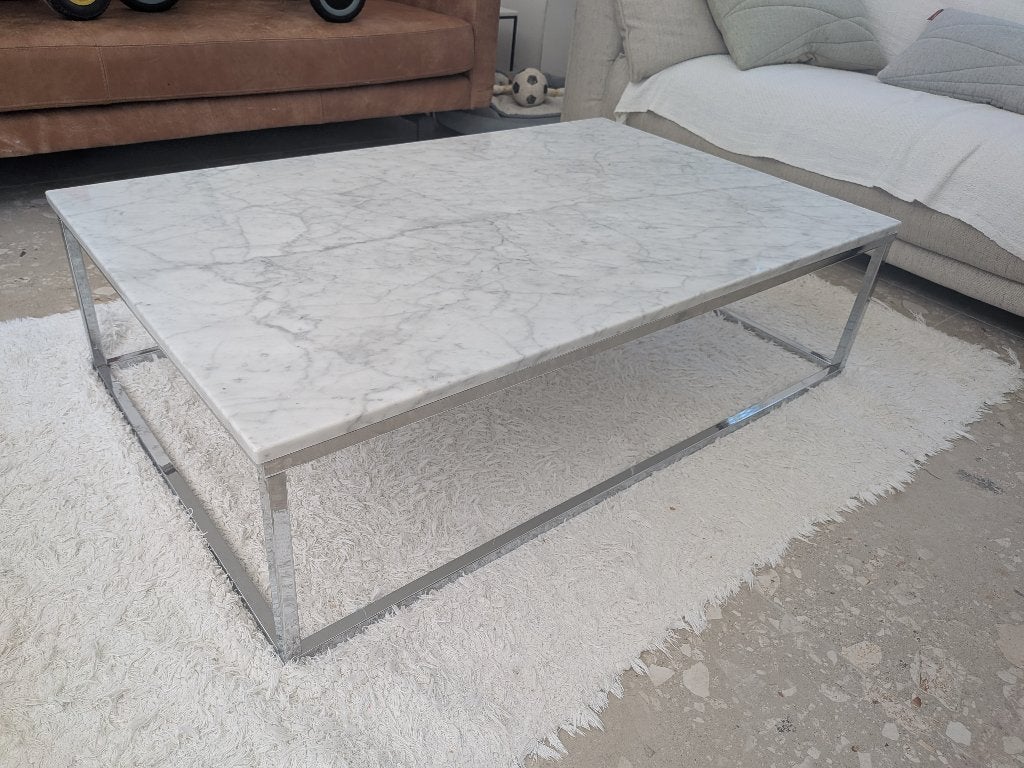 Salontafel wit marmer, Ophalen, Gebruikt