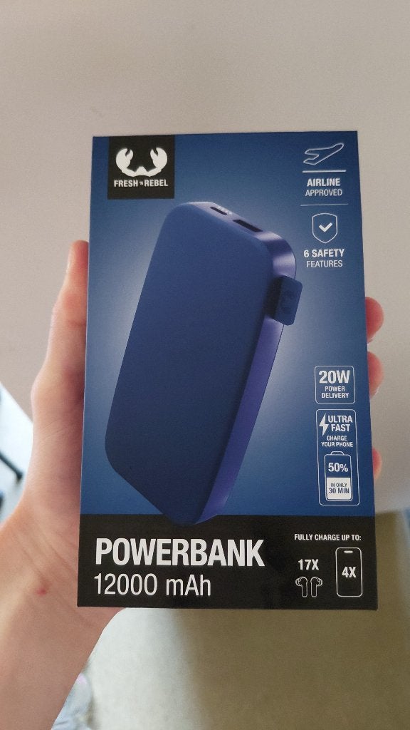 Fresh 'n Rebel Powerbank 12000 mAh (met 20W Power Delivery), Telecommunicatie, Powerbanks, Ophalen of Verzenden, Nieuw, Fresh 'n Rebel