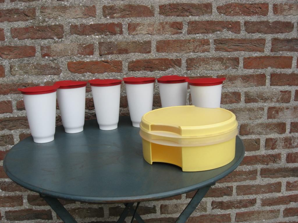 tupperware: allegra cup - koekendoos/koekdoos, Ophalen of Verzenden, Zo goed als nieuw