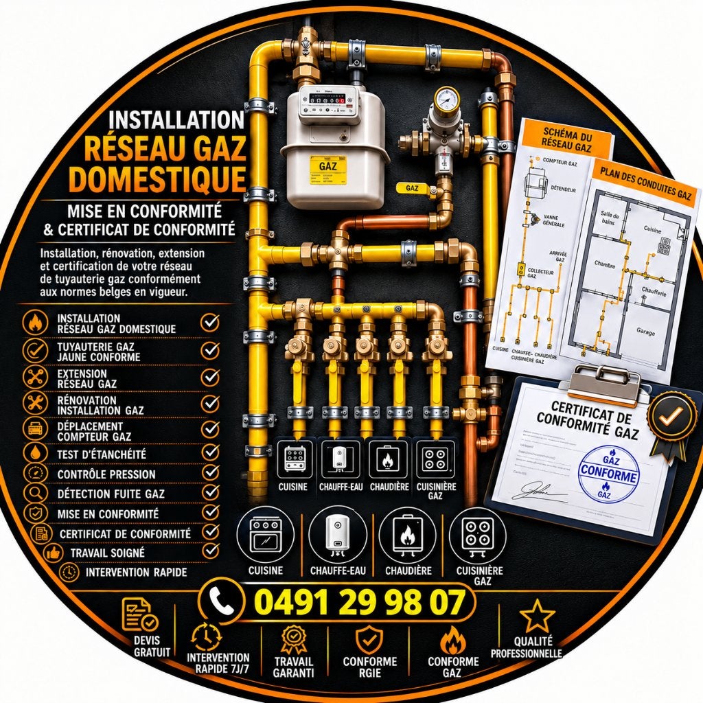chauffagiste matériel plomberie mise en conformité Bruxelles, Bricolage & Construction, Enlèvement, Neuf