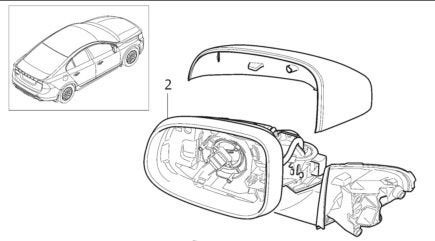 Spiegelglas links Volvo C30 C70 (2006-) S40 (2004-) S60 2011, Auto-onderdelen, Ophalen of Verzenden, Nieuw