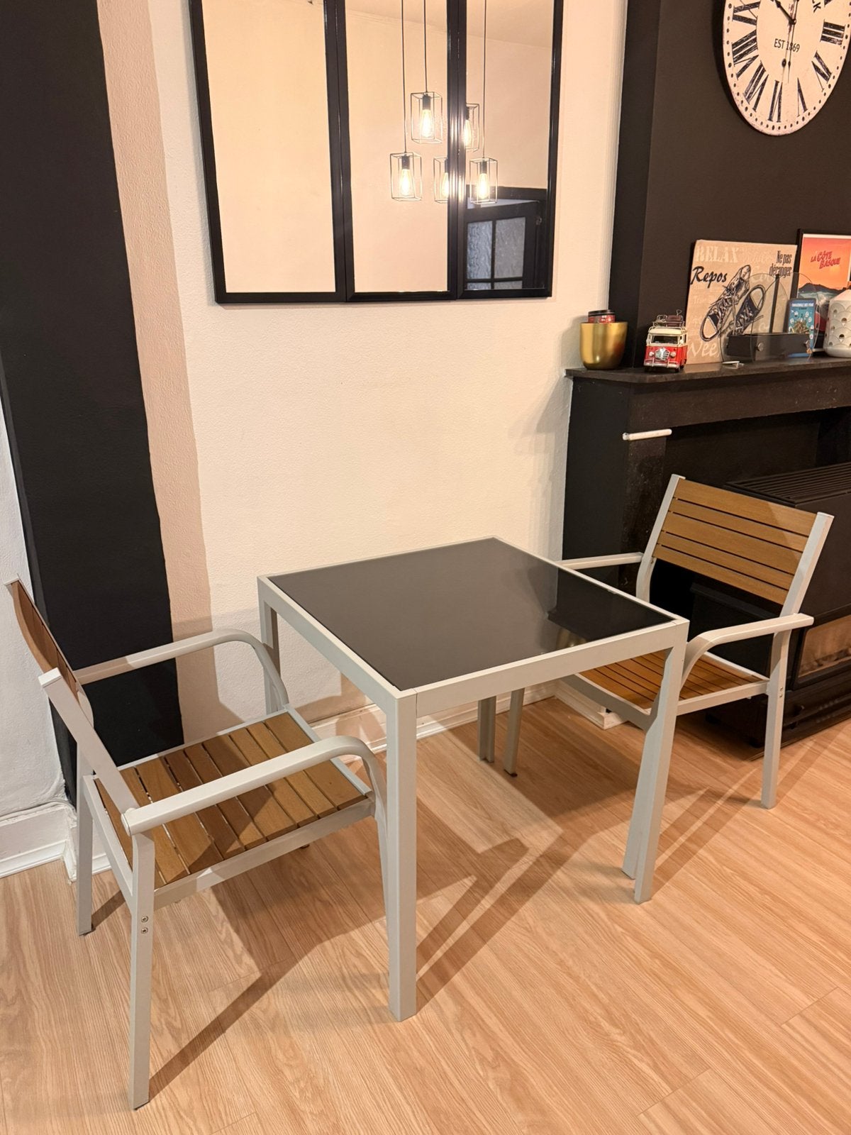 Table de jardin + chaises, Jardin & Terrasse, Ensembles de jardin, Enlèvement, Comme neuf, Aluminium