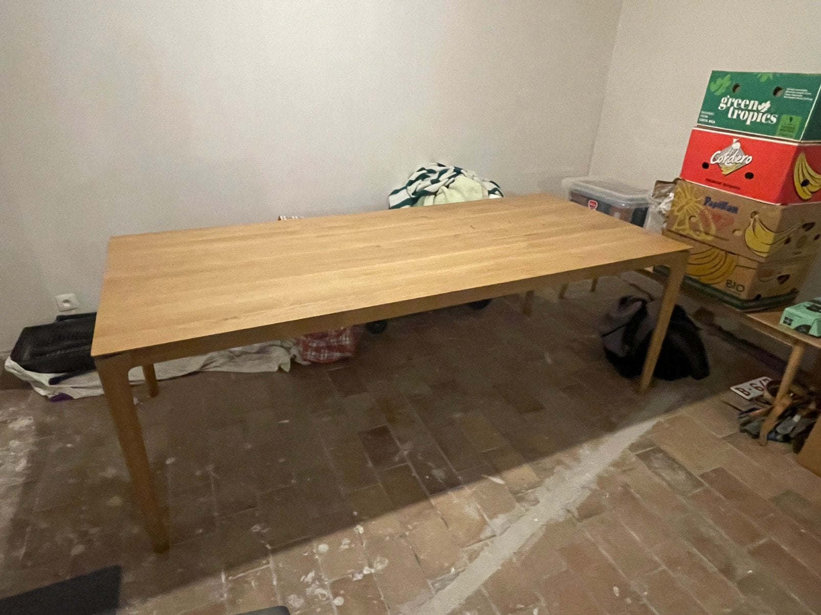 Table Etnicraft modele bok 95cm x 220, Ophalen, Zo goed als nieuw, Eikenhout
