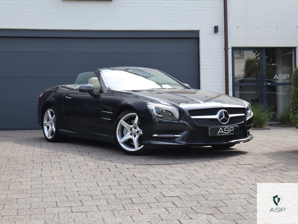 Mercedes-Benz SL 500 Cabriolet | AMG sportpakket | Xenon |, Auto's, Achterwielaandrijving, Cabriolet, Zwart, Leder