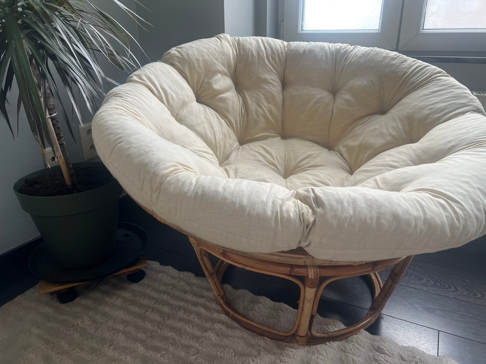 Papasan rotan stoel te koop, Ophalen, Gebruikt, Overige kleuren