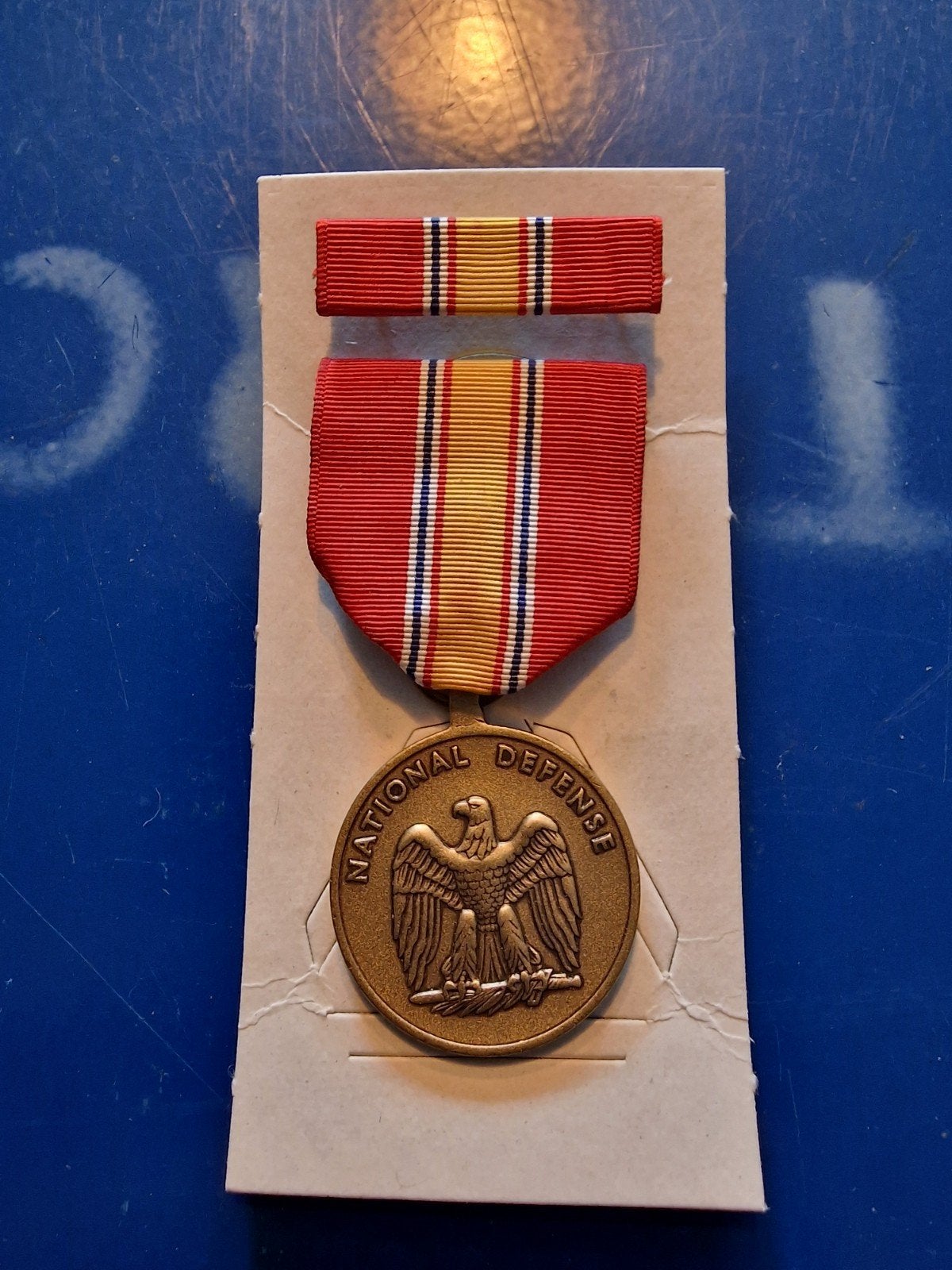 US National Defense Service Medal, Ophalen of Verzenden, Landmacht, Lintje, Medaille of Wings