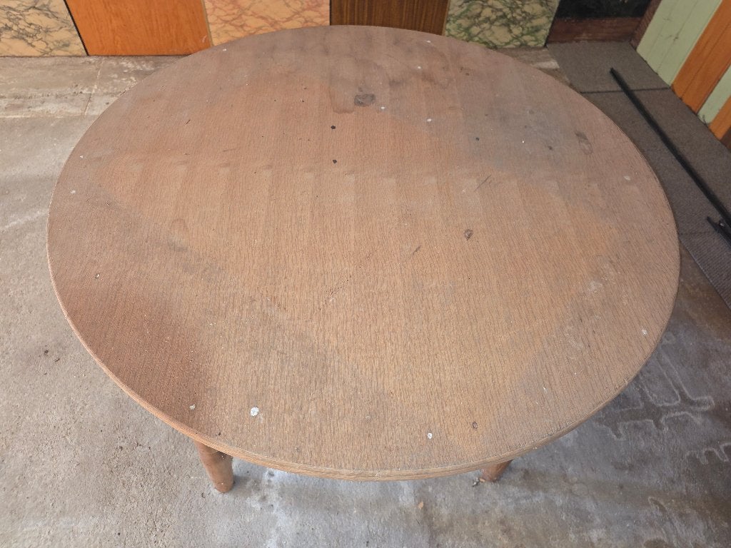 Table ronde en chêne avec 4 pieds en chêne, Enlèvement