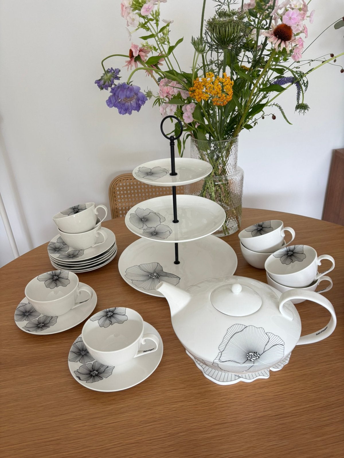 Theeservies Salt & Pepper Poppi, Ophalen, Overige merken, Zo goed als nieuw, Modern