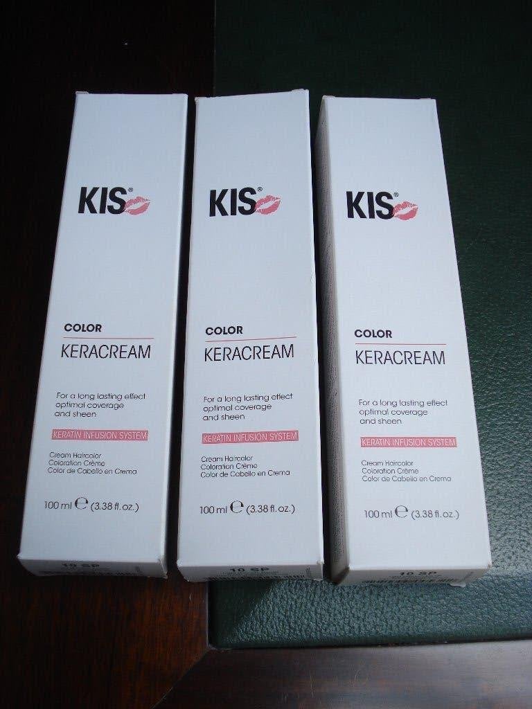 Set: 3 nieuwe Kis Color Keracream, Bijoux, Sacs & Beauté, Beauté | Soins des cheveux, Enlèvement ou Envoi, Neuf, Shampoing ou Démêlant