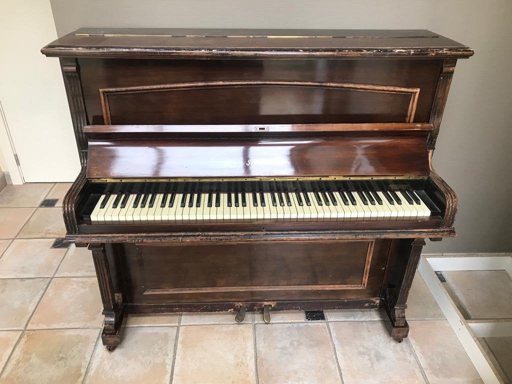 Piano, Muziek en Instrumenten, Piano's, Gebruikt, Piano, Bruin, Ophalen
