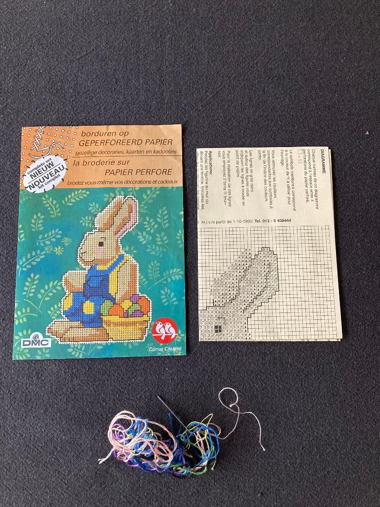 Patroon van verschillende figuren  + restjes DMC draad, Ophalen of Verzenden, Zo goed als nieuw, Handborduren, Patroon