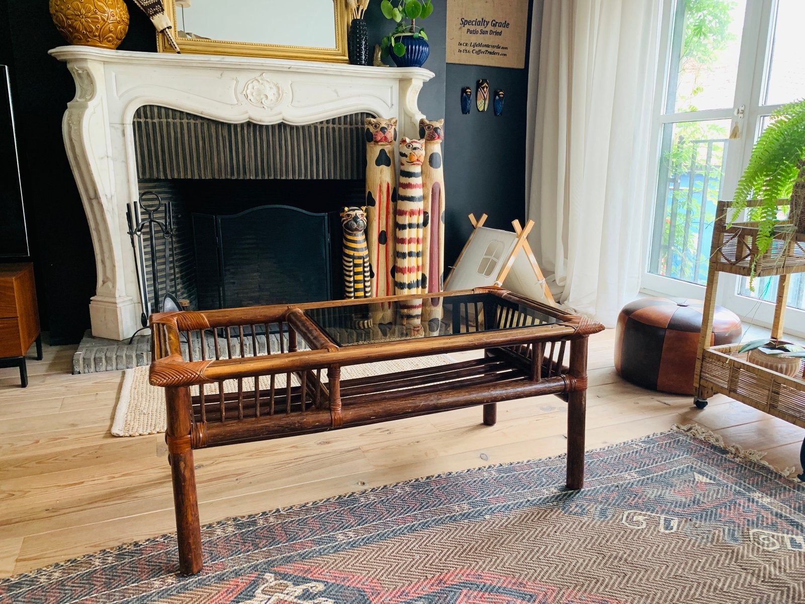 Rotan salontafel, Ophalen, Zo goed als nieuw, Rotan