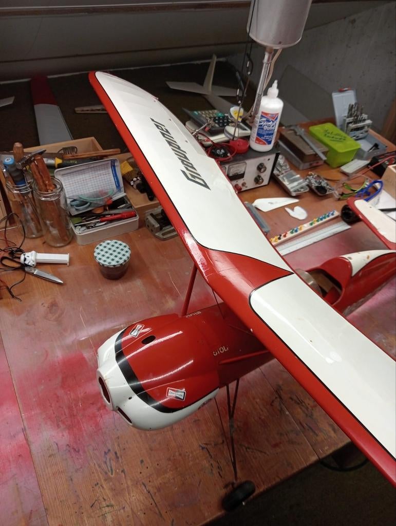 Graupner Starlet parasol Dekker rood/wit - opknapper, Ophalen, Gebruikt
