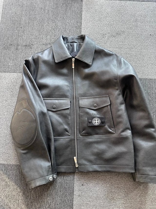 Originele leren jas van Dior X Stone Island veste blouson, Enlèvement ou Envoi, Comme neuf