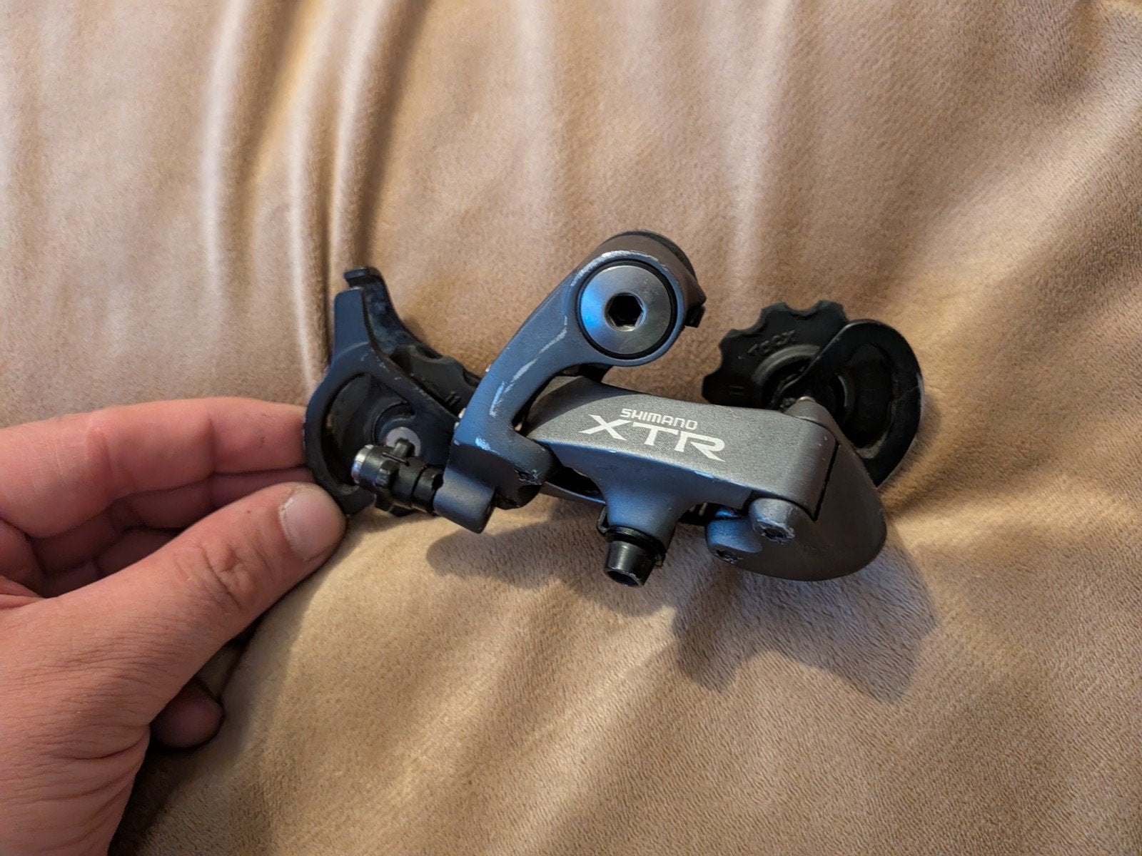 Shimano XTR RD-M950 Achterderailleur – 8-speed Vintage, Fietsen en Brommers, Ophalen, Mountainbike