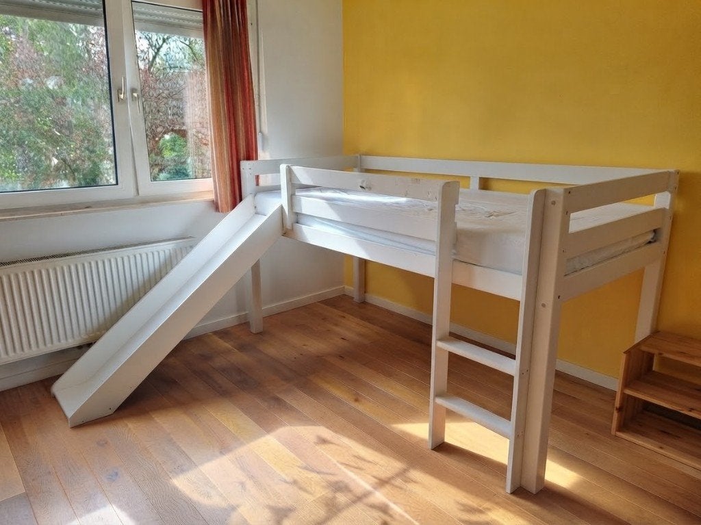 Flexa Classic middenslaapbed met glijbaan, Ophalen, Gebruikt, Halfhoogslaper