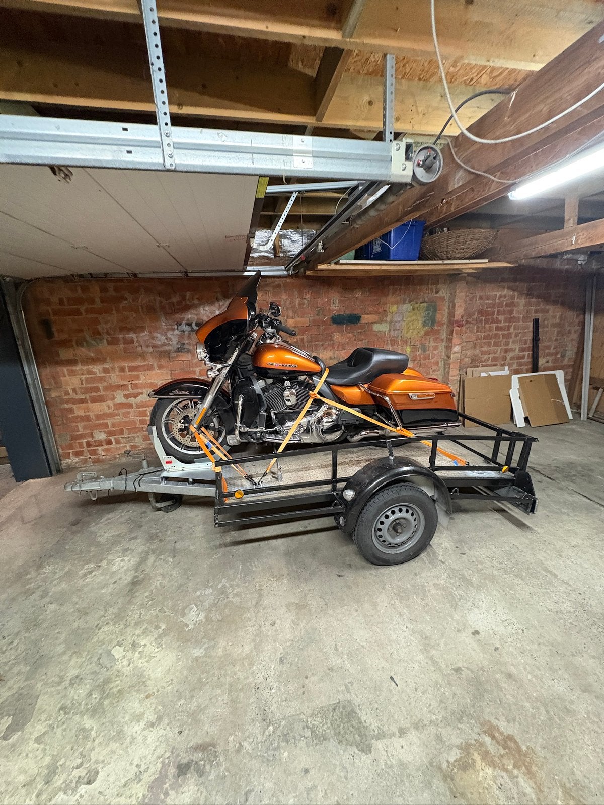 Moto aanhangwagen te huur, Ophalen, Gebruikt