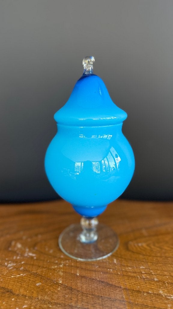 Vintage Empoli Opalina glazen bonbonnière / apothekerspot, Antiek en Kunst, Ophalen of Verzenden