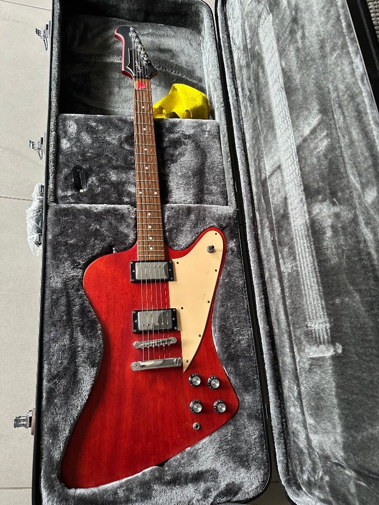 Epiphone Firebird (Mahony) + koffer, Muziek en Instrumenten, Ophalen, Gebruikt, Solid body, Epiphone