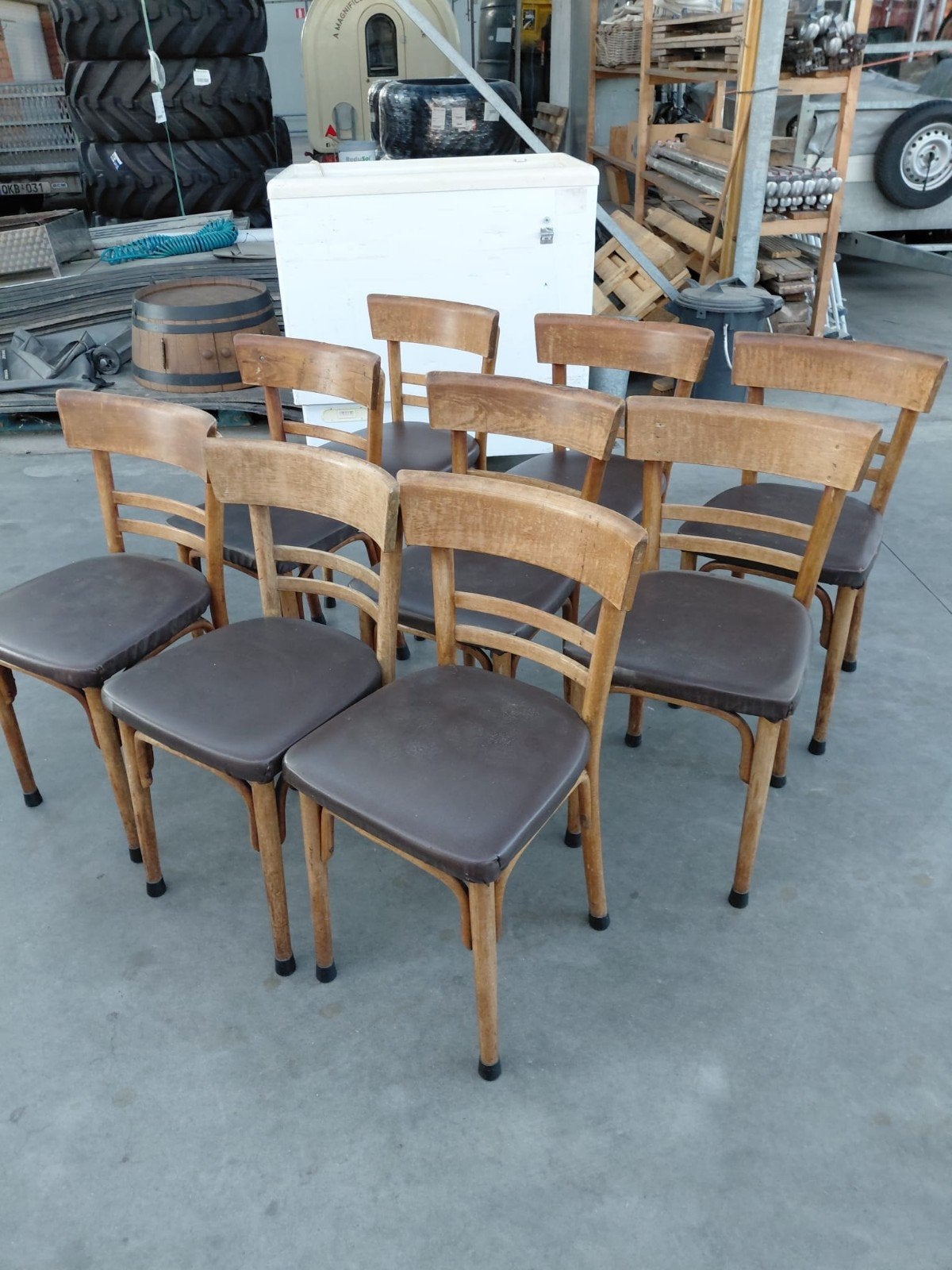Partij Vintage Caféstoelen / Horecastoelen – Klassiek, Huis en Inrichting, Stoelen, Gebruikt, Vintage, Ophalen of Verzenden, Vijf, Zes of meer stoelen