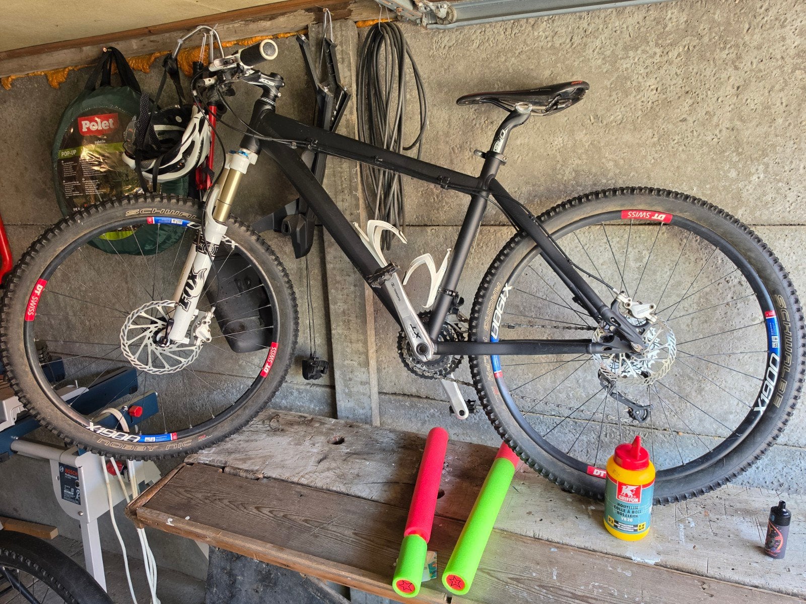 Matzwarte MTB 26 inch - Fox 32 float vork - Shimano XT, Fietsen en Brommers, Gebruikt, Hardtail, Heren, Schijfrem