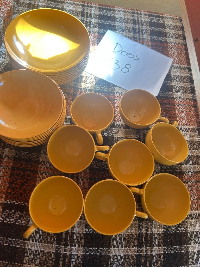 Camping servies vintage melamine retro melmac, Ophalen of Verzenden, Zo goed als nieuw