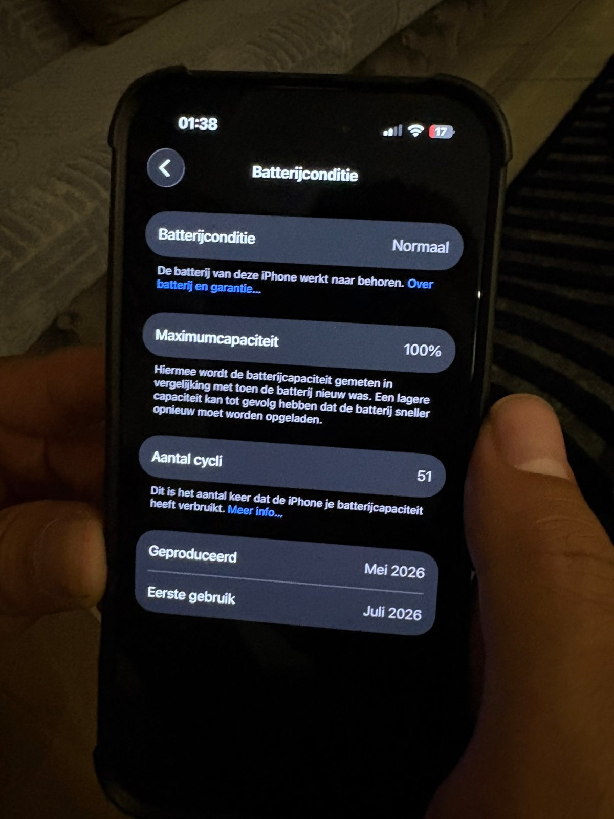 Iphone 17 (1maand oud ), Ophalen of Verzenden, Zo goed als nieuw