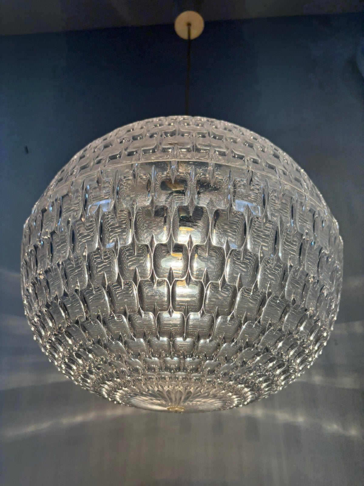 ERCO Design Acryl 'Diamond' hanglamp A. Gangkofner jaren 70, Huis en Inrichting, Ophalen of Verzenden, Zo goed als nieuw, Hanglamp