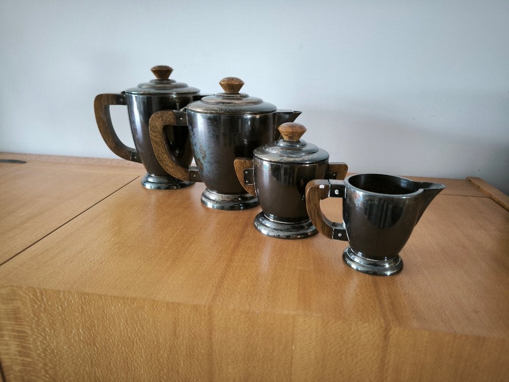 Vintage design potjes, Metaal, Ophalen, Zo goed als nieuw