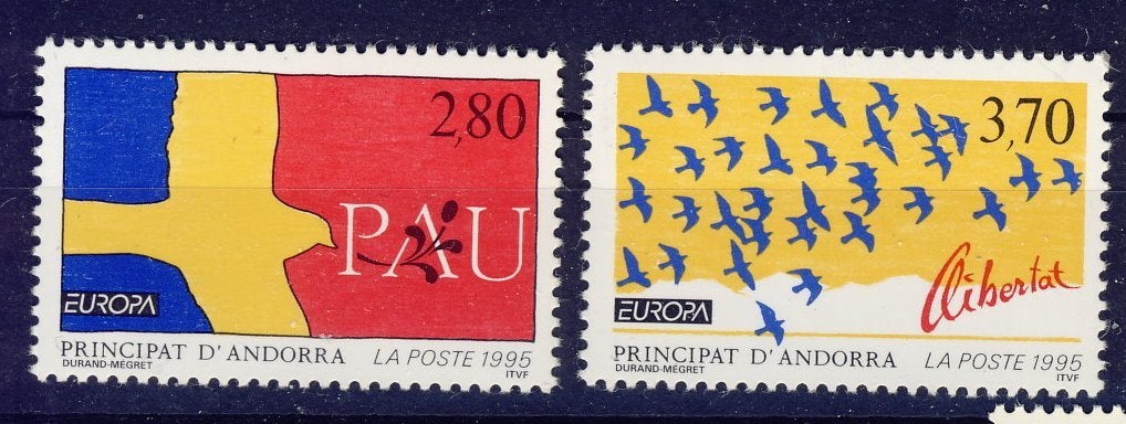 Andorra (FR) 1995 - CEPT nr 477 - 478 **, Verzenden, Postfris