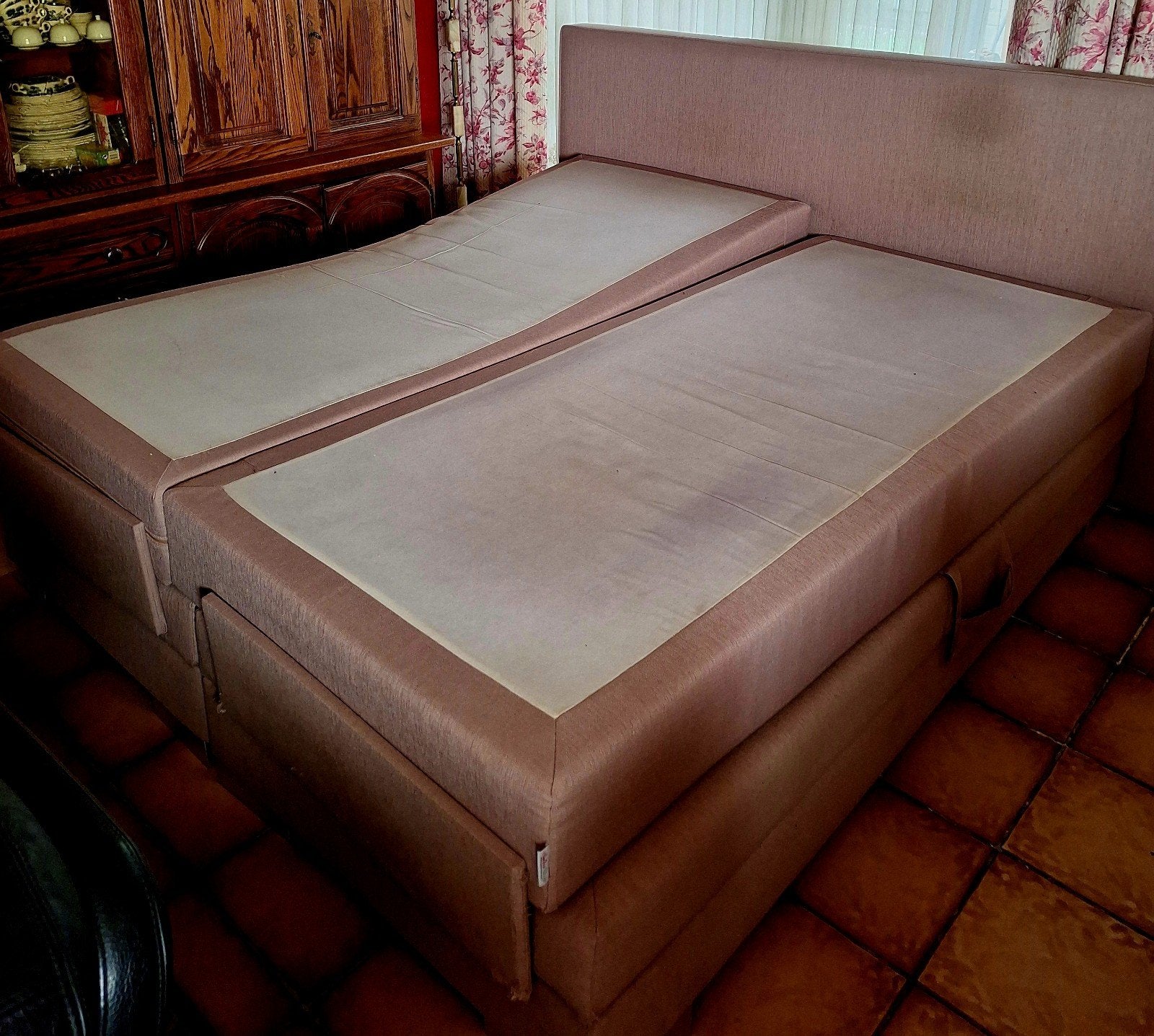 Dubbel bed, Huis en Inrichting, Ophalen, Gebruikt, Tweepersoons