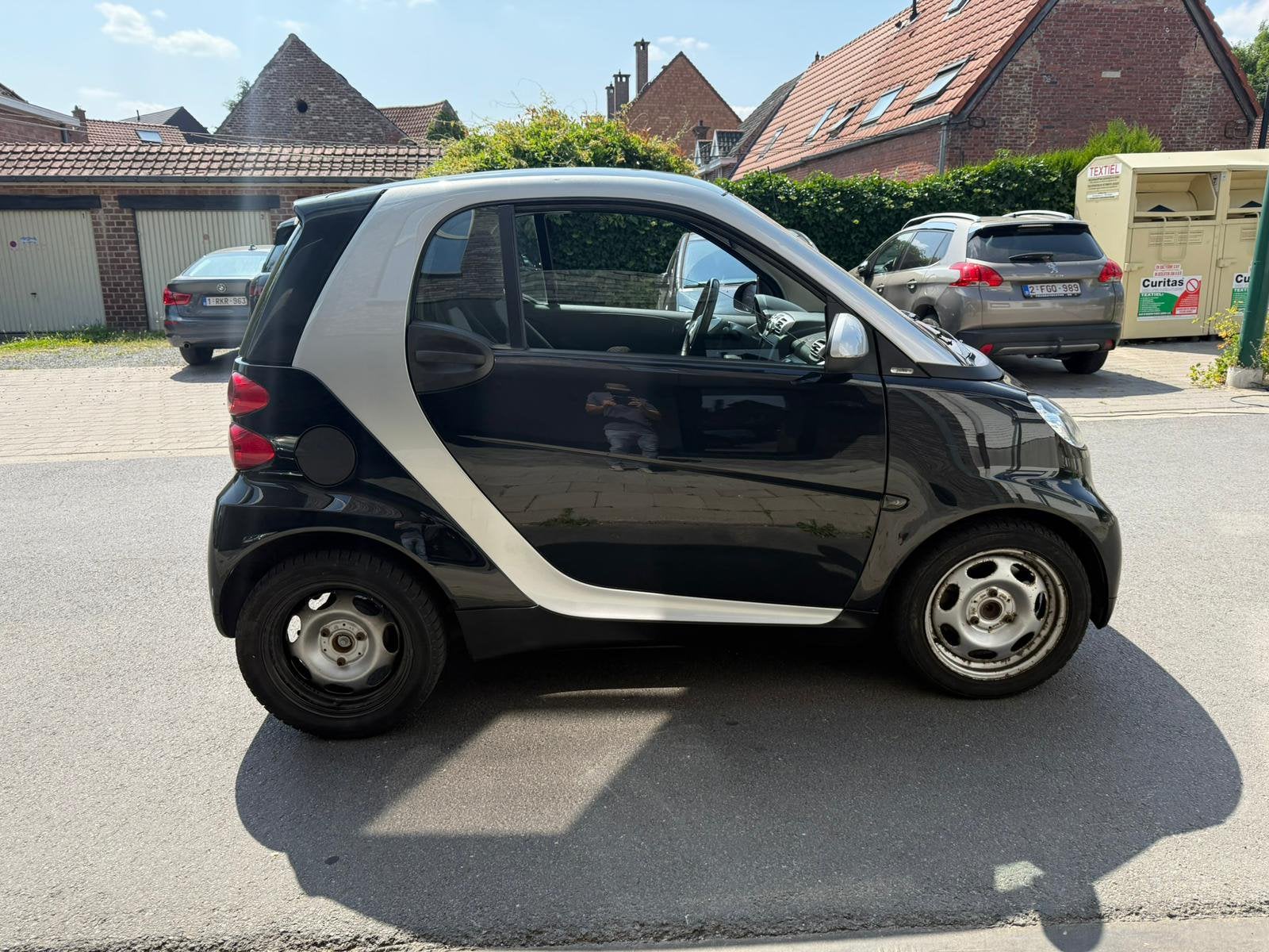 Smart voor twee coupés 1.0 turbo 2007 89k stuurbekrachtiging, Auto's, Smart, Automaat, Achterwielaandrijving, Zwart, Particulier