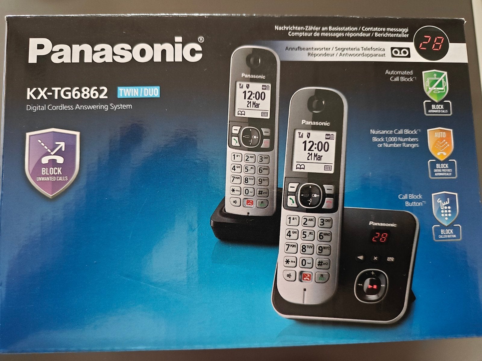 Panasonic tx-tg6862 duo telefoonset, Télécoms, Téléphones fixes | Combinés & sans fil, Enlèvement