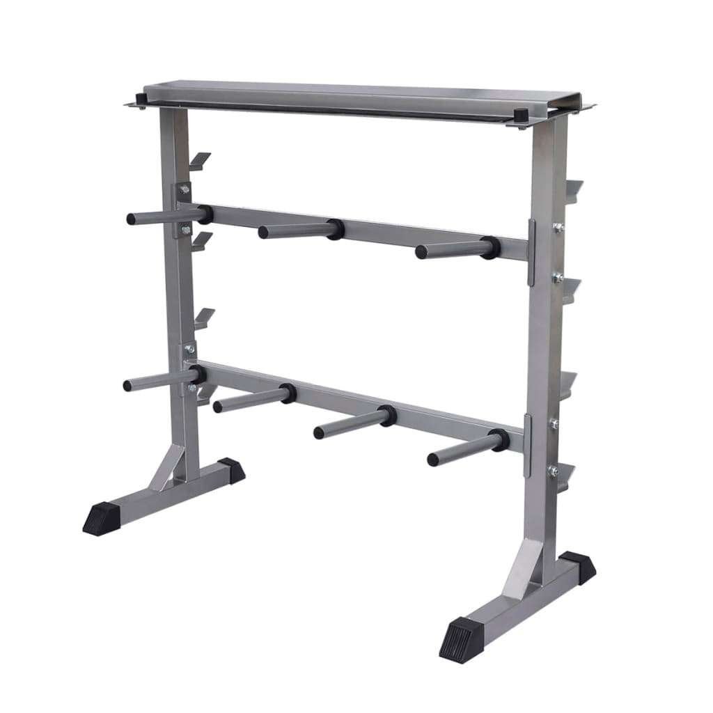 Gewichten-/halterrek – stalen dumbbell rack met plateau, Enlèvement, Utilisé, Autres types