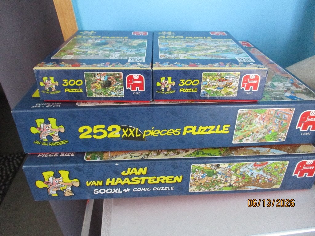 lot jan van haasteren puzzels 500 xl 252+xl+ 2 x 300 stuks, Hobby en Vrije tijd, Denksport en Puzzels, Ophalen of Verzenden, Minder dan 500 stukjes