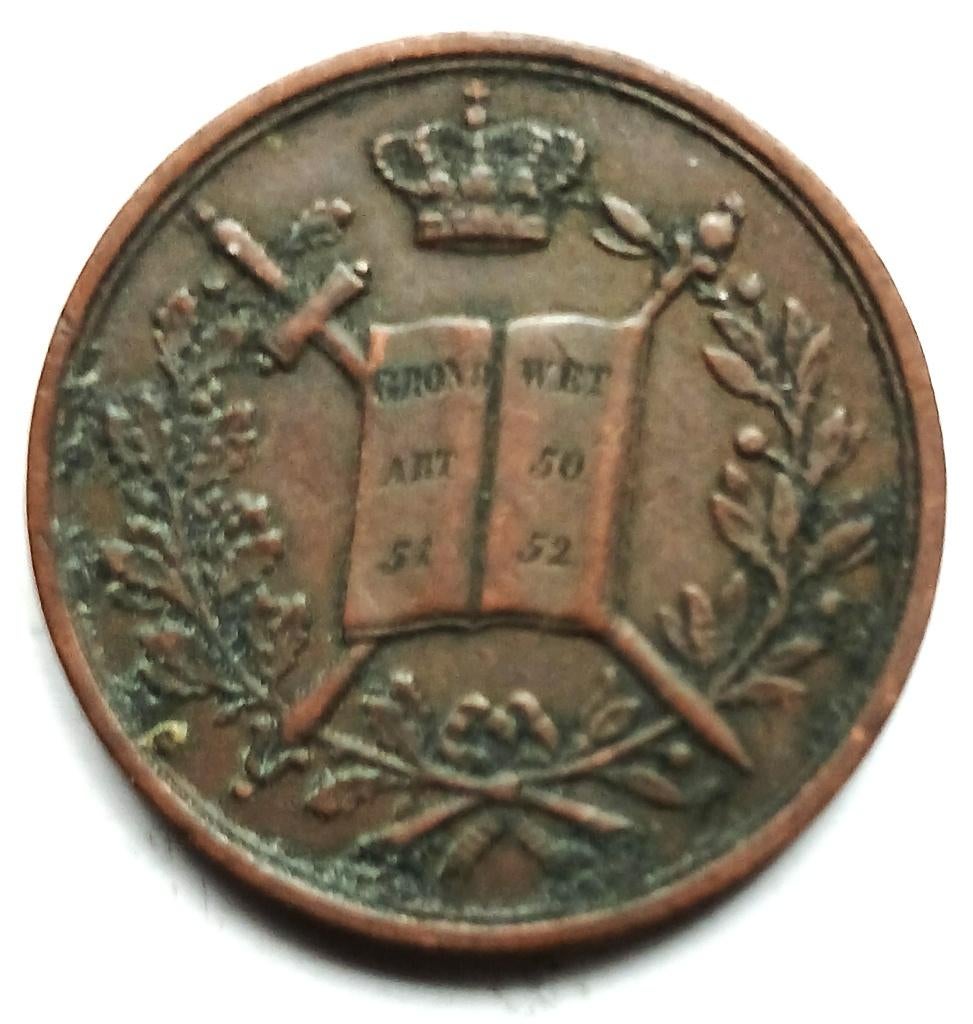 medaille 1849 inhuldiging willem 3 koning van nederland, Ophalen of Verzenden, Brons