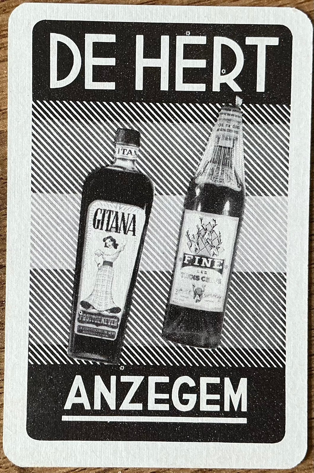 Speelkaart DE HERT/ANZEGEM, Ophalen of Verzenden, Zo goed als nieuw, Speelkaart(en)
