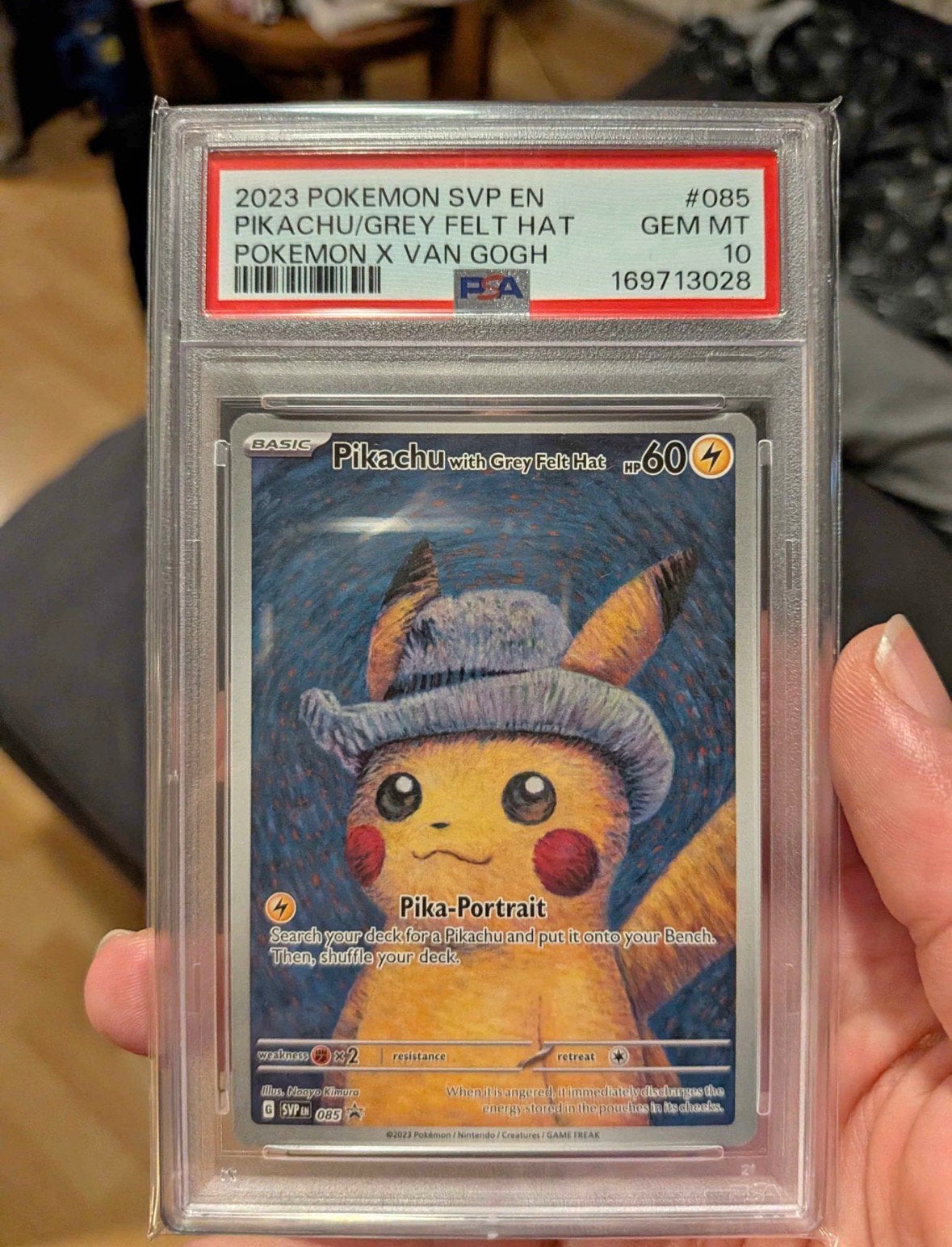 Pikachu van gogh kaart graded 10, Hobby en Vrije tijd, Ophalen of Verzenden, Nieuw