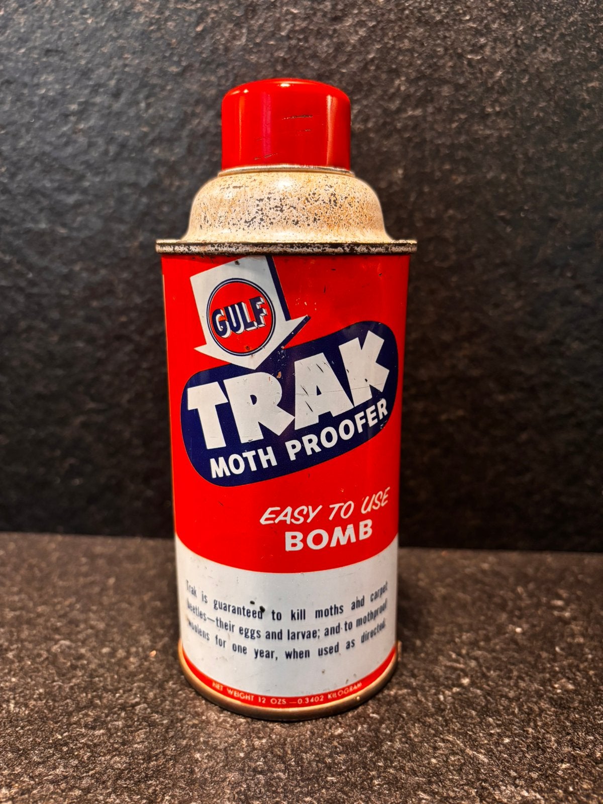 Gulf spray trak année 40’s/50’s bidon huile olieblik, Collections, Enlèvement ou Envoi