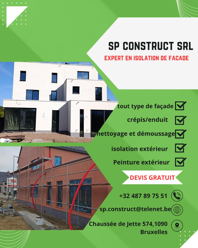 rénovation de facade SP CONSTRUCT SRL, Diensten en Vakmensen, Aannemers, Nieuwbouw of Opbouw, Onderhoud of Restauratie, Verbouw of Aanbouw