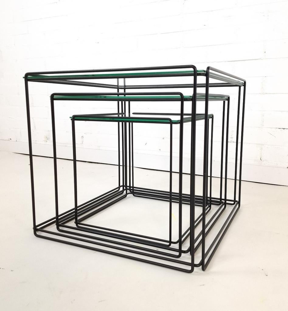 Vintage mimiset Isocele Max Sauze jaren 70 zwart met glas, Ophalen