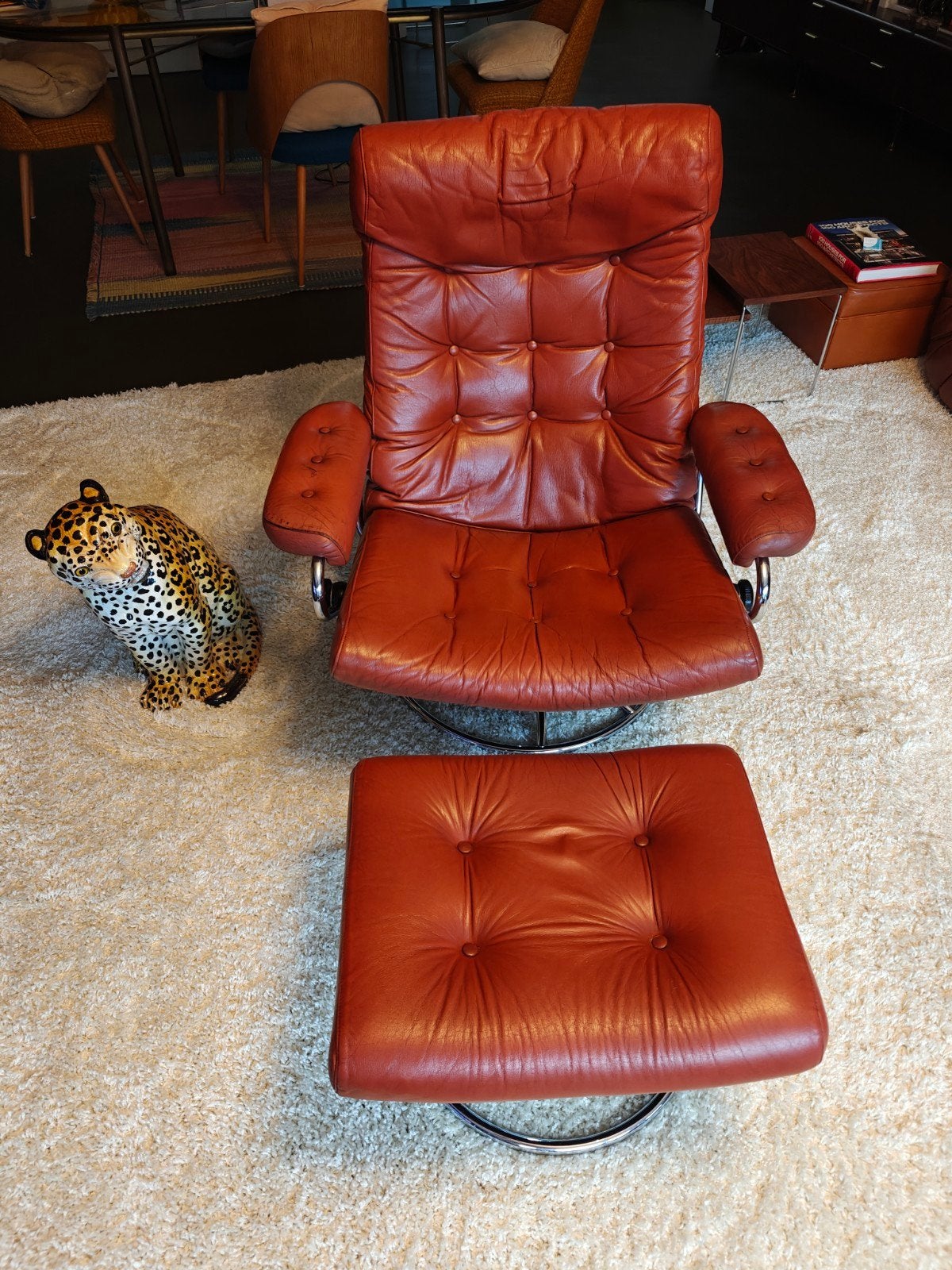 Vintage Ekornes Stressless 1ère édition, Moins de 75 cm, Design, Moins de 150 cm, Une personne