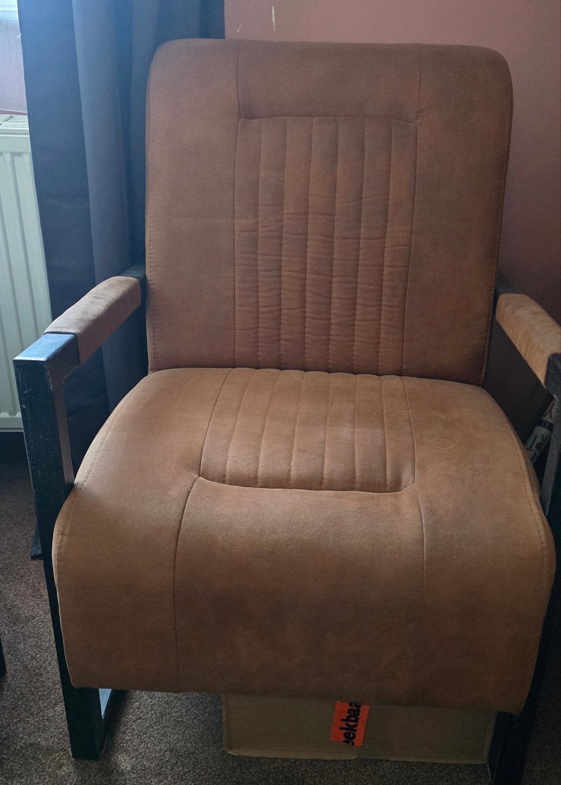industriële fauteuil- comfortabel en stijlvol, Ophalen, Gebruikt, Stof