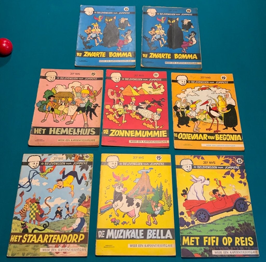 8 éditions originales de Jommeke en bon état, Enlèvement ou Envoi, Utilisé, Jef Nys.