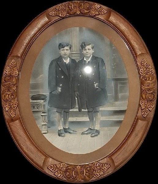 ovale eiken fotokader., Antiek en Kunst, Ophalen