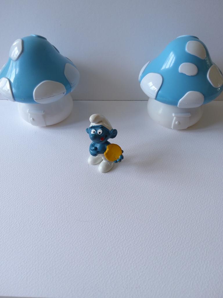 Schtroumpf avec biscuit, Enlèvement ou Envoi, Utilisé, Poupée, Figurine ou Peluche