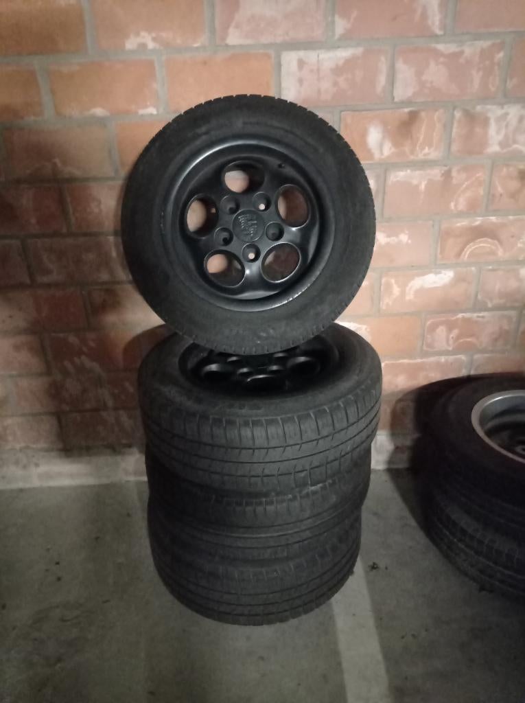Porsche 944 velgen 15" zwart, Ophalen, 15 inch, Velg(en), Personenwagen