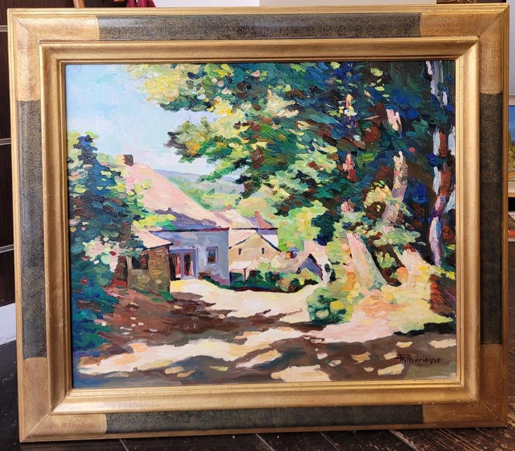 Philippe ANDRIANNE,  postimpressionistisch landschap, Antiek en Kunst, Kunst | Schilderijen | Klassiek, Ophalen of Verzenden