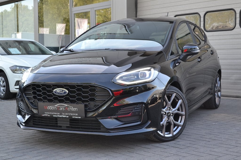 Ford Fiesta 1.0 Automaat "ST-Line" * 2023 * Adaptieve cruise, Auto's, Ford, Stof, Zwart, Parkeersensor, Bedrijf